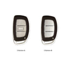 Hyundai Elantra IX25 Festa IX35 Verna Leder-Autoschlüsselhülle mit 3 Tasten