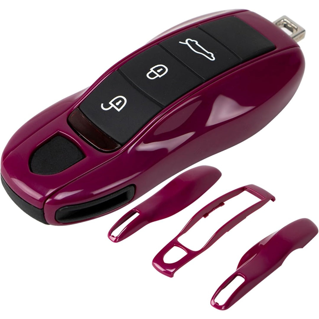 Porsche Key Shell Replacement 3-Piece Painted Key Fob Cover Shell