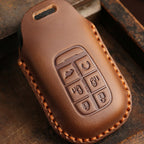 Carsine Honda Odyssey Elysion Leather Car Key Cover 5,6 Button Black / 5 Button
