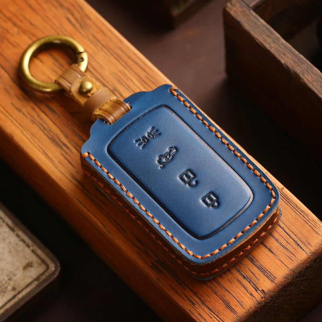 Carsine Maserati Leather Car Key Cover Black