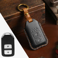Carsine Honda CRV Lingpai XRV Civic Accord Guandao Fit Leather Car Key Cover 2,3,4,5,6 Button Black / 2 Button