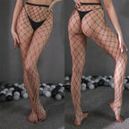 Carsine Sexy hollow large fishnet pantyhose stockings Black