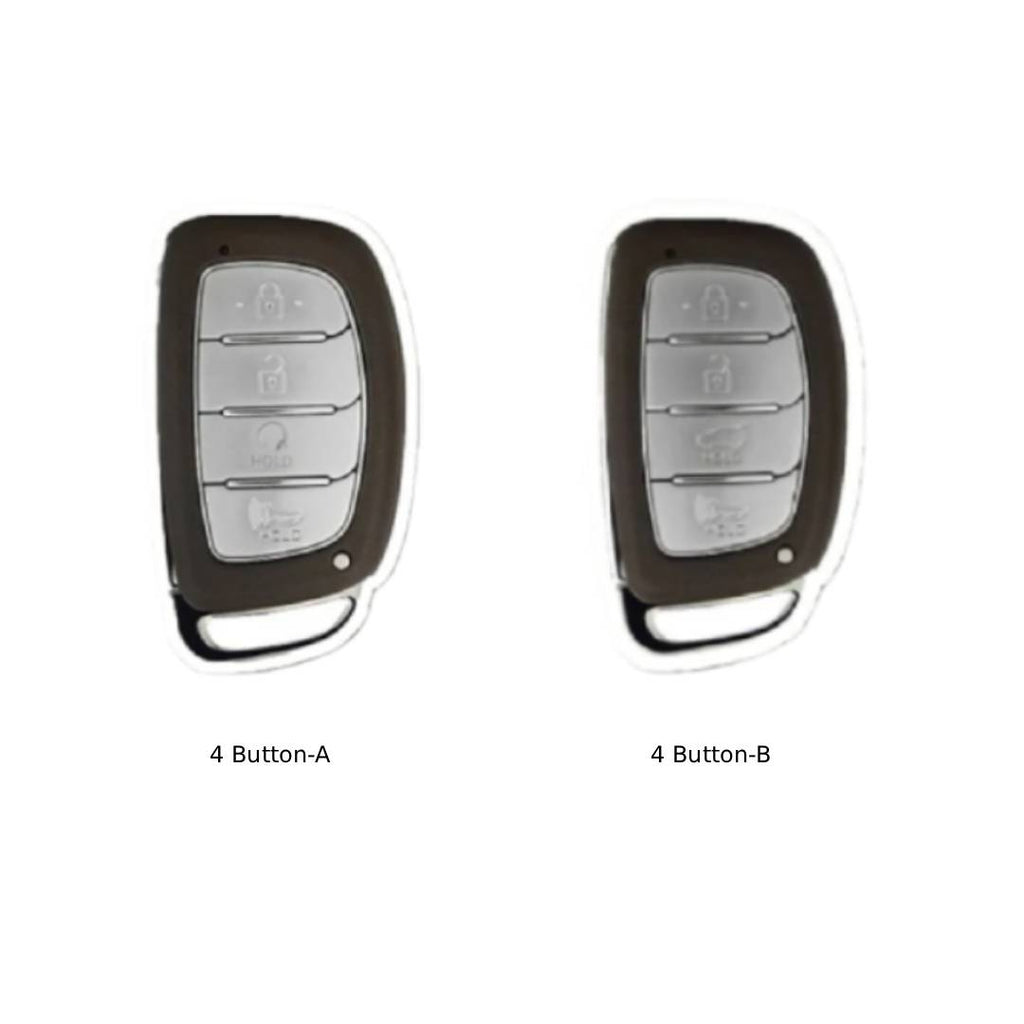 Hyundai Leather Car Key Cover 4 Button