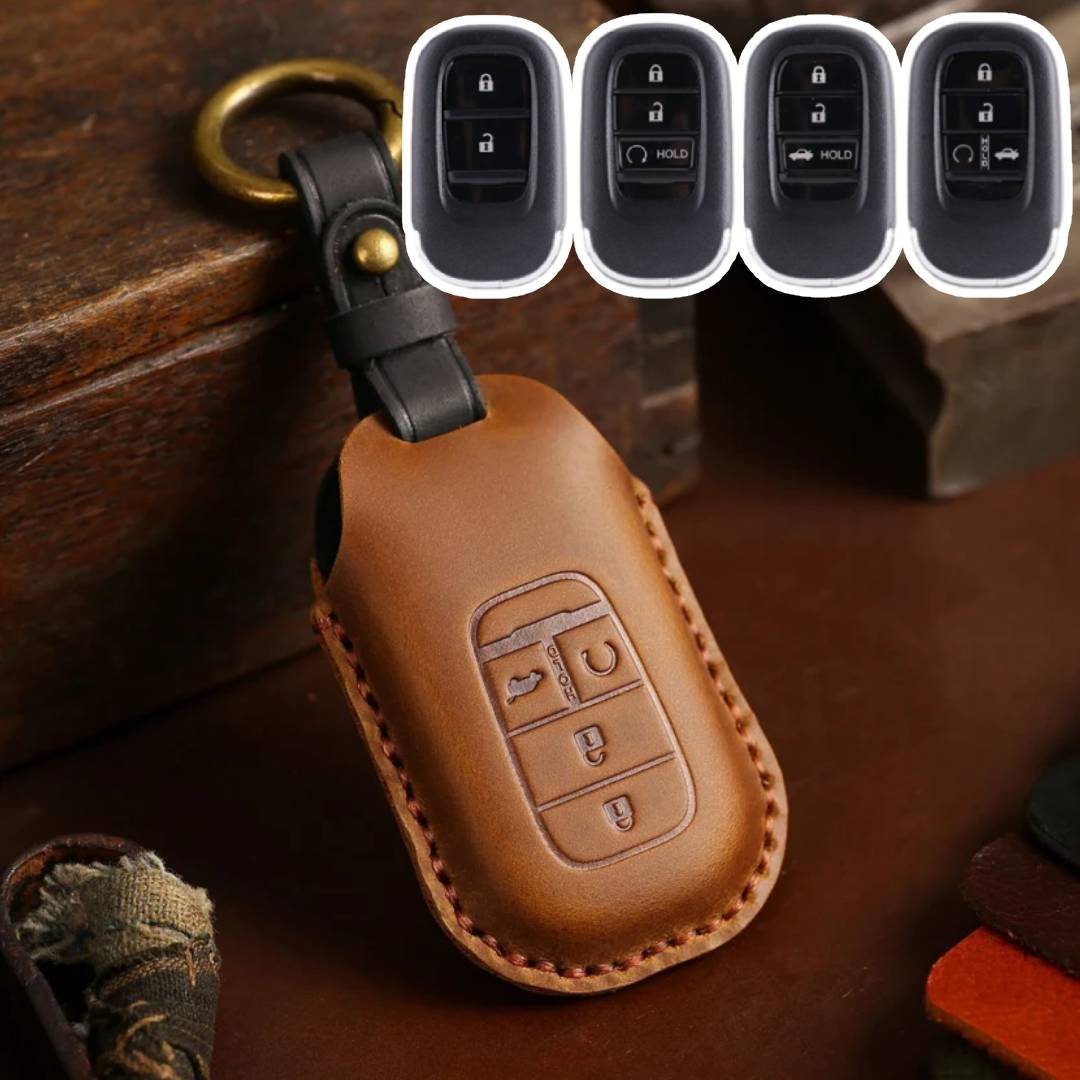 Honda Civic Leather Car Key Cover 2,3,4 Button