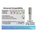 Universal Garage Door Opener Remote Compatible with LiftMaster Chamberlain Genie Craftsman Linear Wayne Dalton Overhead Garage Door Opener has Learn Button or Dip Switch