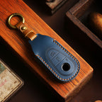 Carsine Mercedes Benz Leather Car Key Cover 3 Button Black / 3 Button