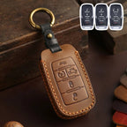 Jeep Dodge GMC RAM Leather Car Key Cover 4,5,6 Button