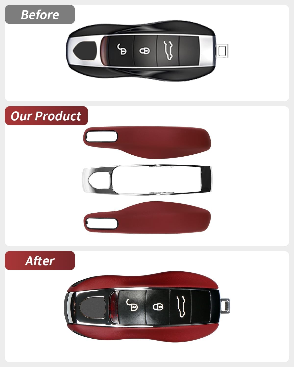 Porsche  Leather Key Fob Cover