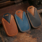 Carsine Toyota Yaris Leather Car Key Cover 2,3 Button Black / 2 Button