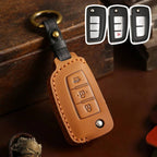 Nissan Sylphy Tiida X-Trail Qashqai Kicks Leather Car Key Cover 2,3 Button