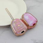 Étui pour clé de voiture Isuzu en or incrusté de jade