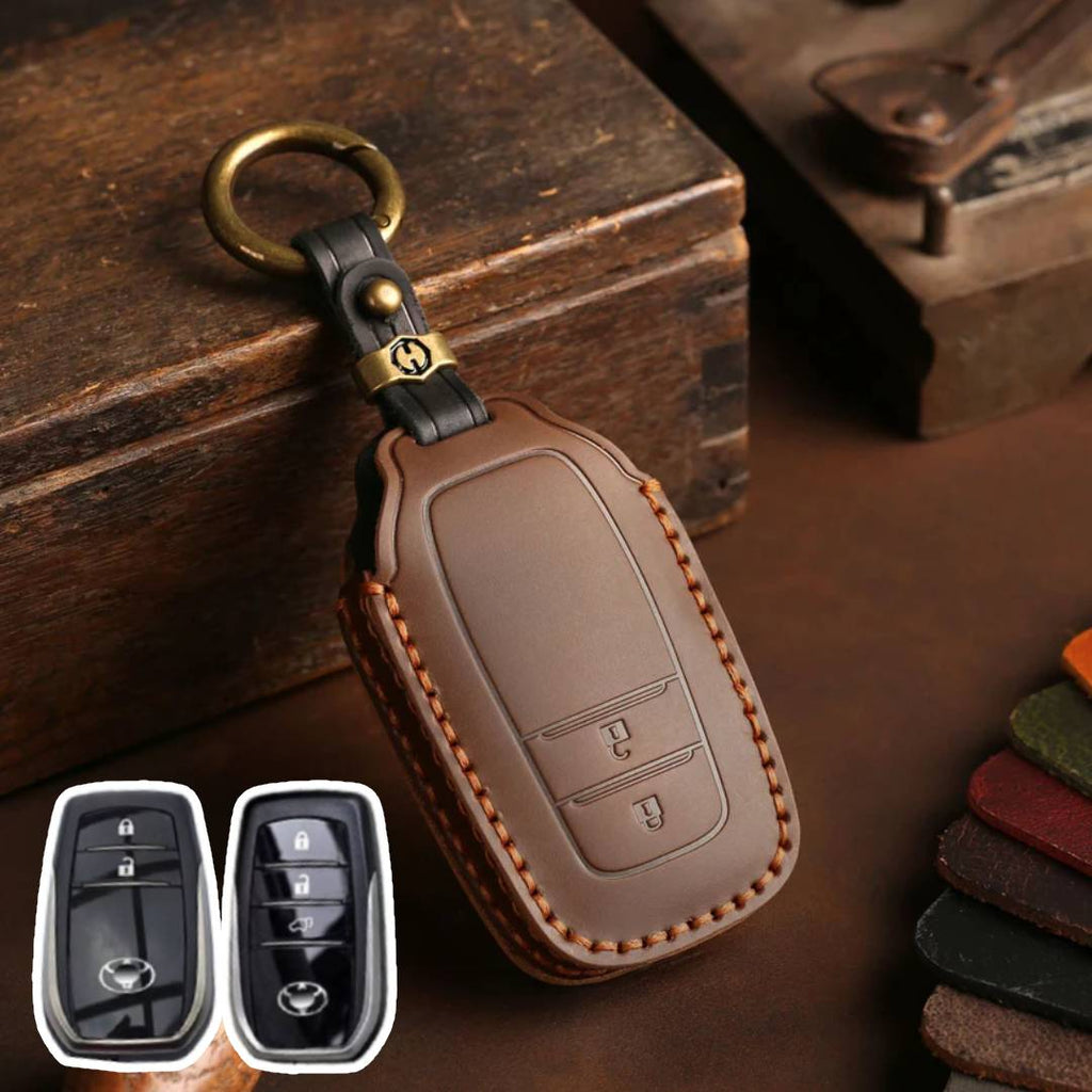 Toyota RAV4, Corolla, Avalon, Camry, Levin, IZOA, CHR Leather Car Key Cover 2,3 Button