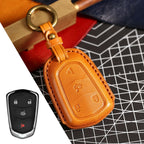 Carsine Cadillac Leather Key Cover - Premium Protector for All Models Brown / A
