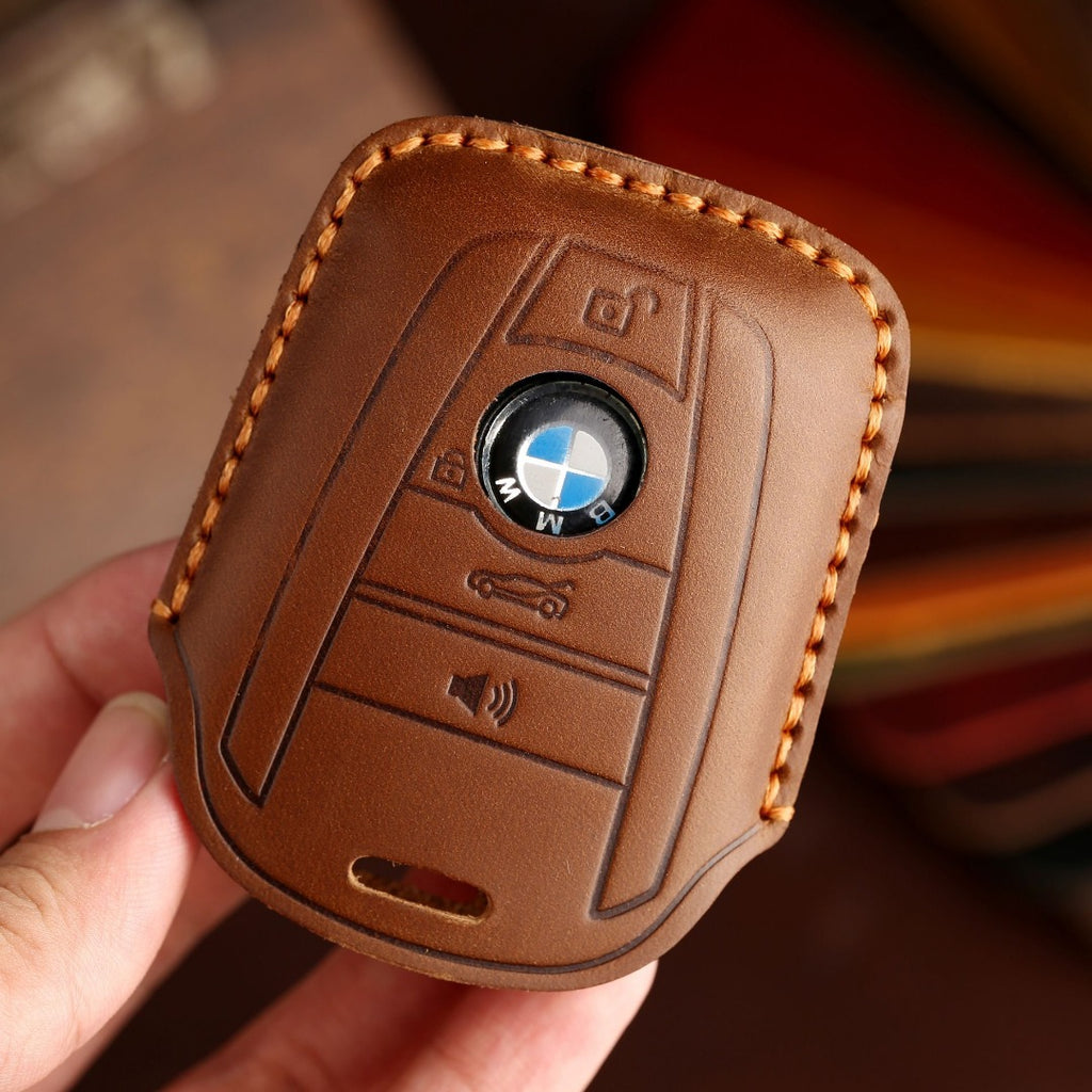 Carsine BMW I3 I8 Leather Car Key Cover Black