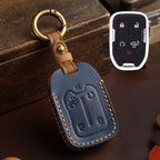 Carsine GMC Chevrolet Leather Car Key Cover 4,5,6 Button Black / 4 Button