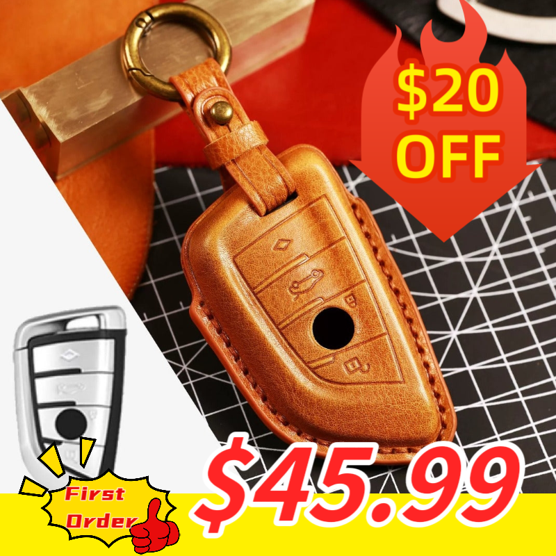 BMW Autoschlüsselhülle aus Leder – Echtleder, Premium-Passform für alle BMW Modelle
