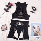 Dreiteiliges sexy Dessous-Set mit Neckholder und String