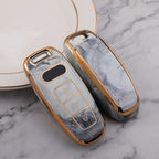 Carsine Audi Car Key Case Gold Inlaid With Jade Grey / Key case