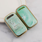 Carsine Chery Car Key Case Gold Inlaid With Jade Green / Key case