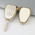 Carsine Jeep Dodge Chrysler Car Key Case Golden Edge White