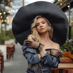 Carsine 70 cm/27 in Oversized Wide Brim Sun Hat Women's