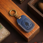 Carsine GMC Chevrolet Leather Car Key Cover 4,5,6 Button Black / 4 Button