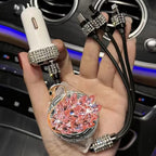 Schwan Strass Auto Einziehbares Lade- und Datenkabel