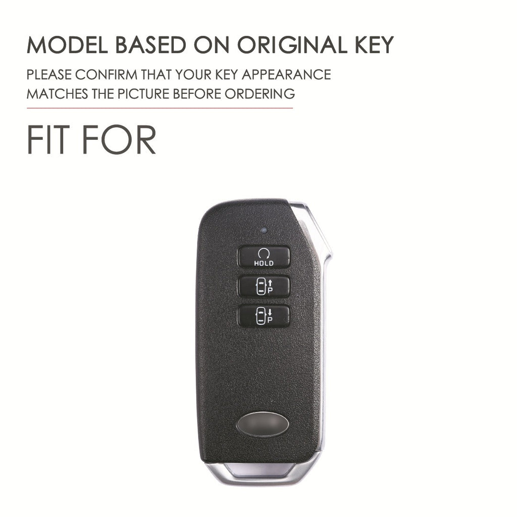 Carsine Kia Leather Car Key Cover Black