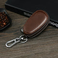 Carsine Leather Double Layer Car Key Bag Suitable for All Models Brown