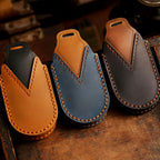 Carsine Mercedes Benz Leather Car Key Cover 3 Button Black / 3 Button