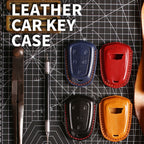 Carsine Cadillac Leather Key Cover - Premium Protector for All Models Black / A