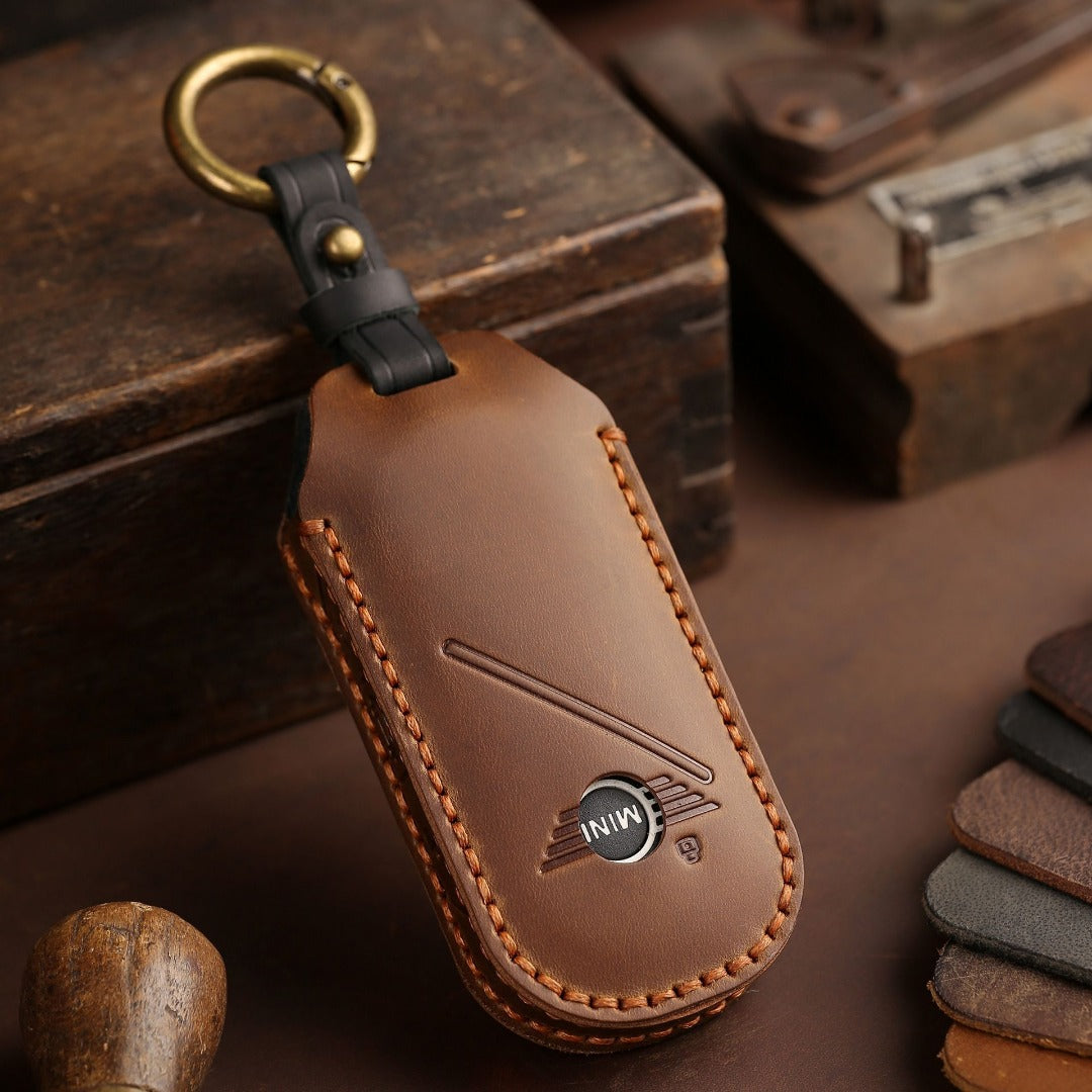Étui en cuir pour clé de voiture BMW Mini Countryman Cooper One