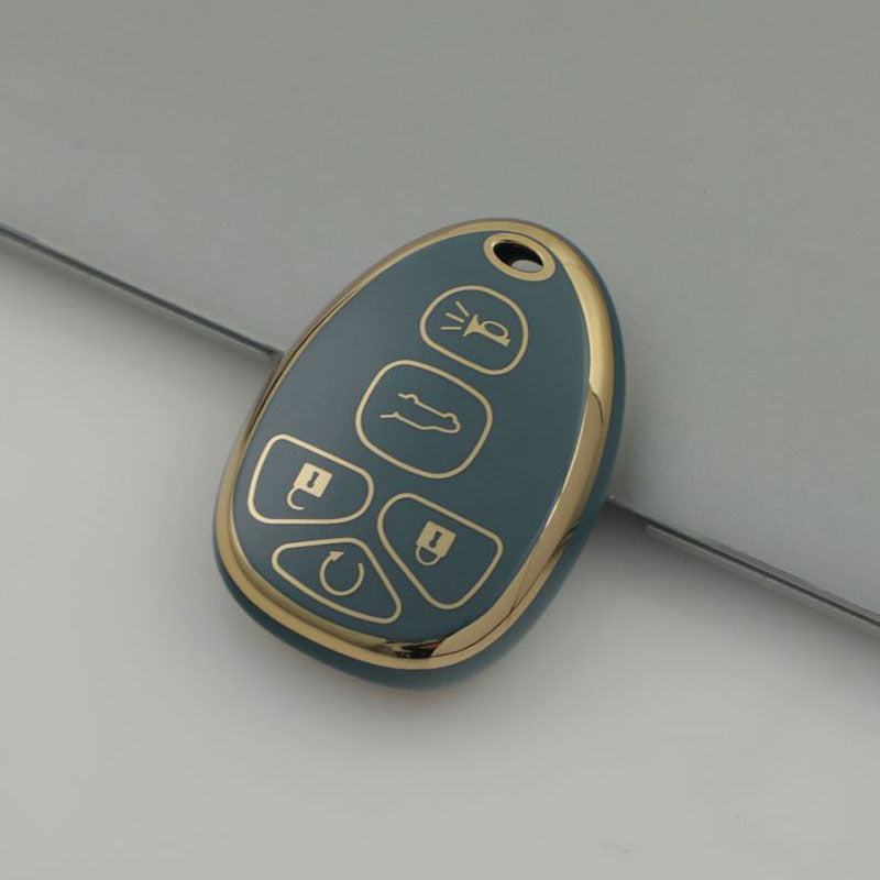 Carsine Chevrolet GMC Car Key Case Golden Edge Grey / Key case