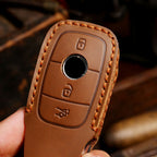 Carsine Mercedes Benz Leather Car Key Cover 3,4 Button Black / 3 Button