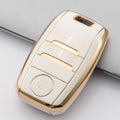 Carsine Kia Car Key Case Golden Edge White / Key case