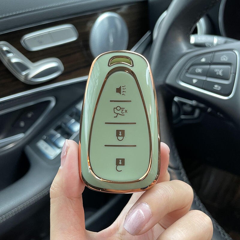 Carsine Chevrolet Car Key Case Golden Edge Green / Key case